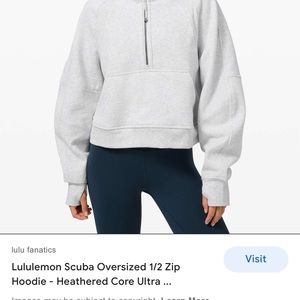 LULULEMON Scuba Half-Zip Hoodie Heathered Gray size M/L